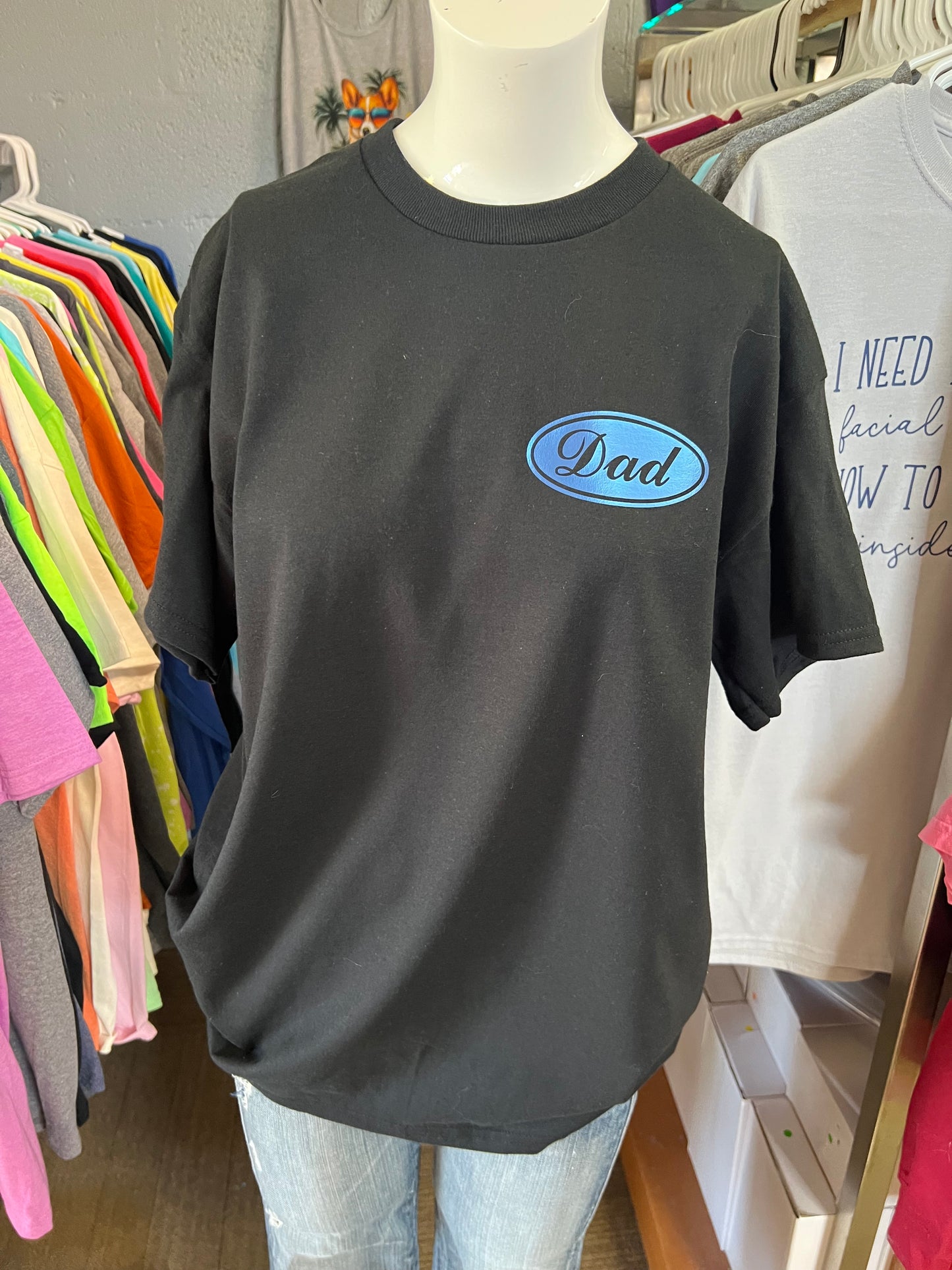 unisex Gilden adult T-shirts built Dad tough