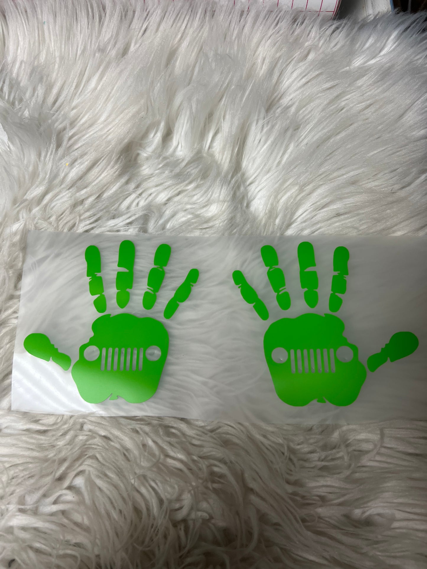 Vehicle wave car decals lime green