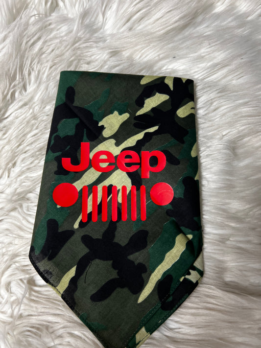 New dog bandanna red camo