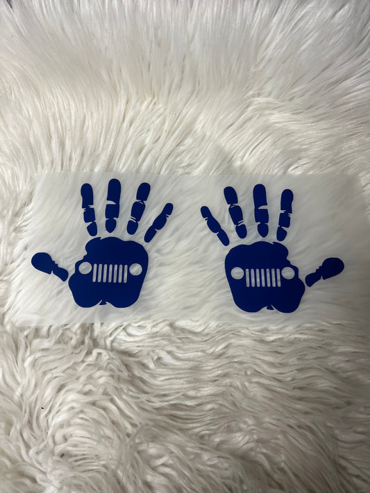 Vehicle wave car decals  blue