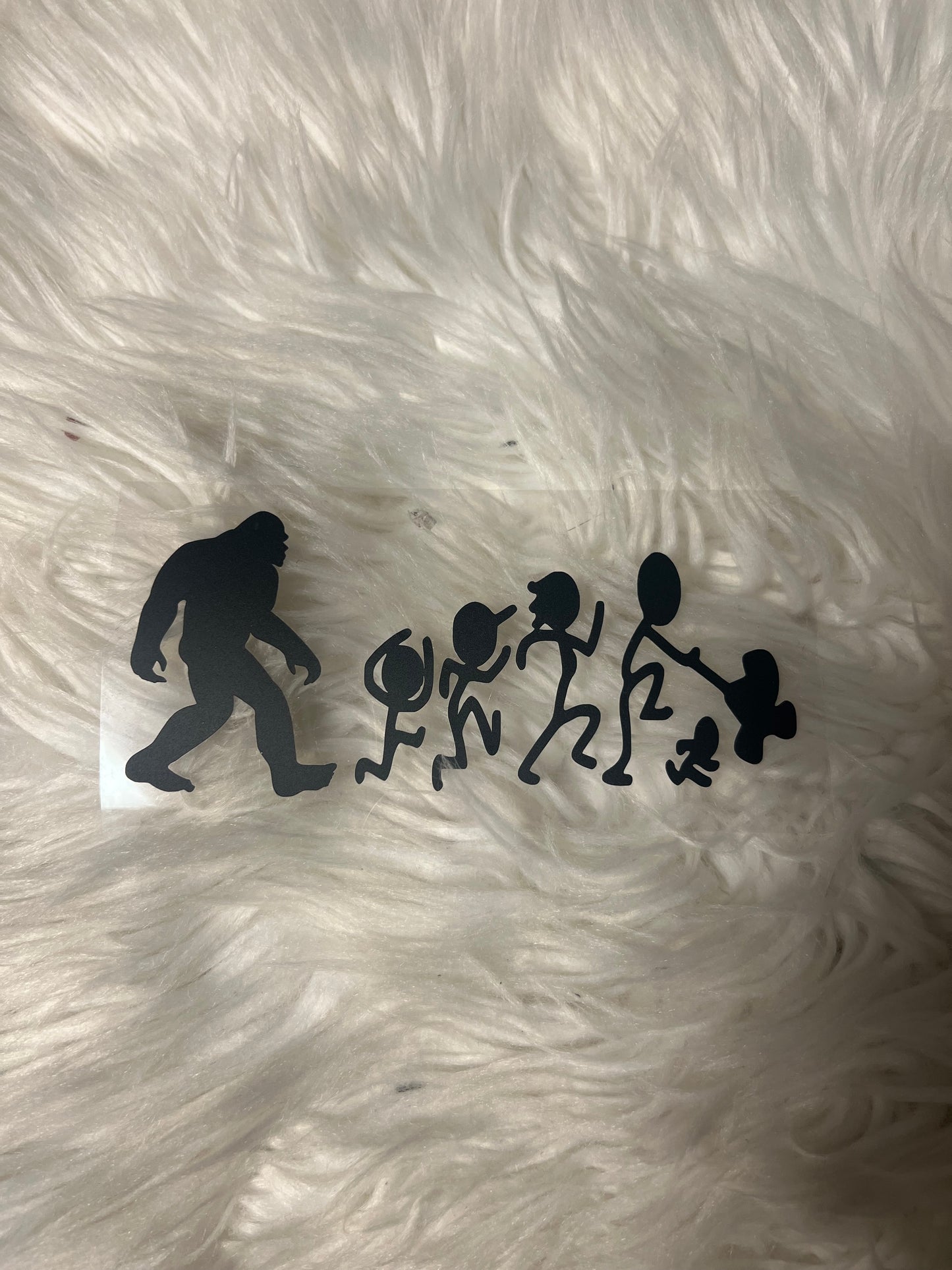 Bigfoot, running out your family car decal