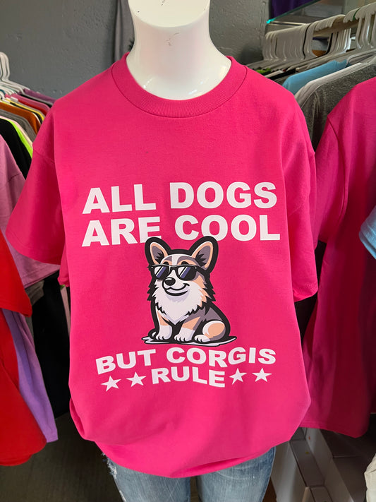 Brand new unisex T-shirt corgi dogs are cool but corgis rule