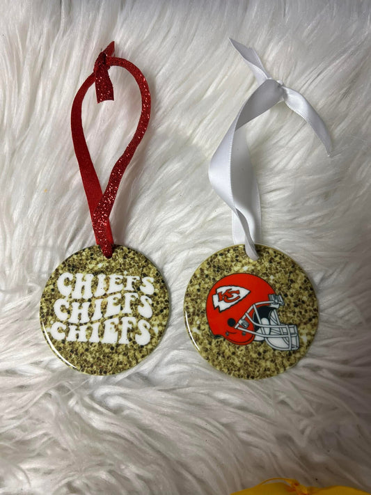 New Christmas ceramic ornament kc football