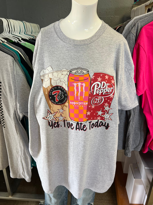 New  unisex T-shirt coffee, energy caffeine yes I ate today