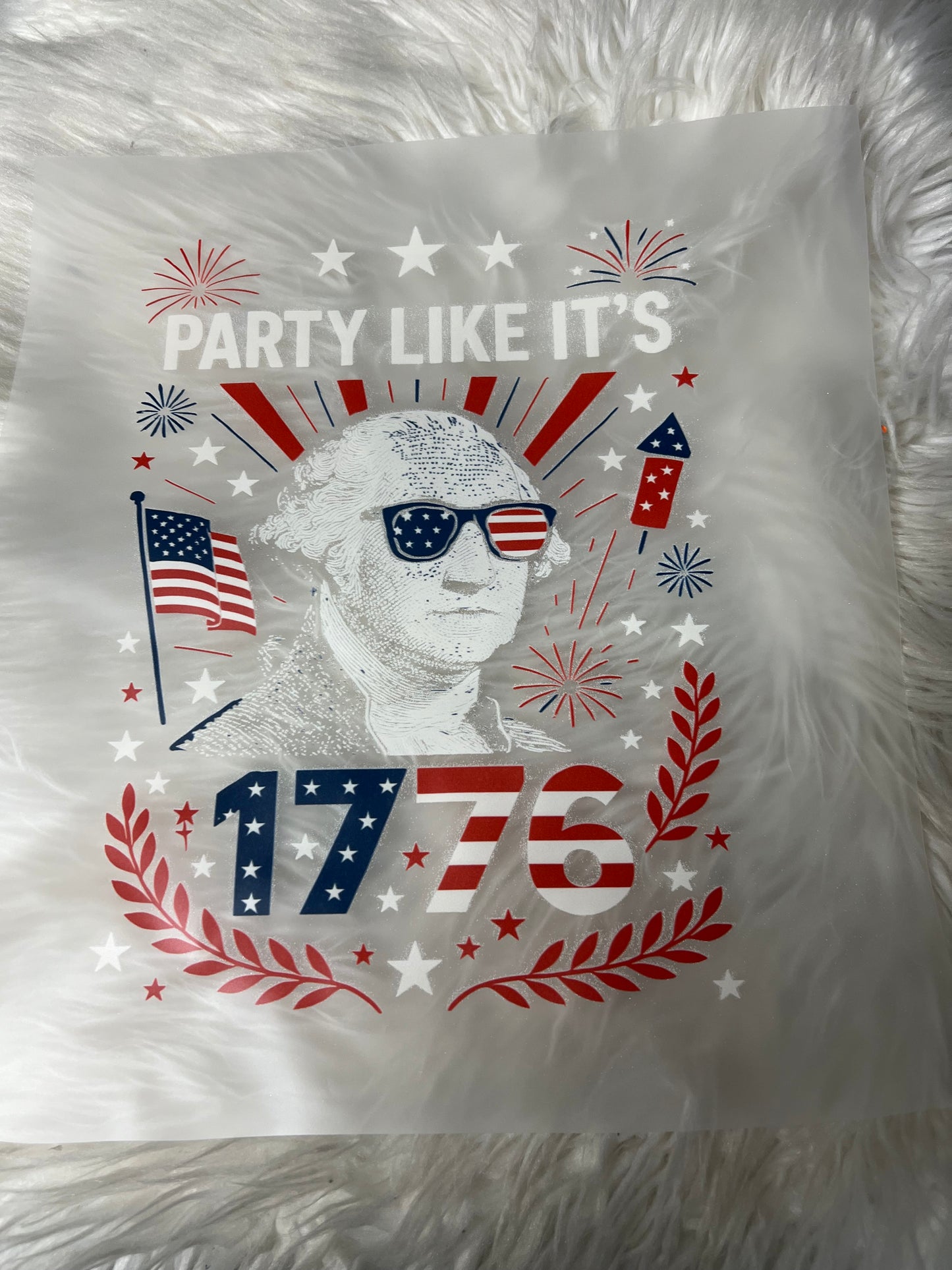 New DTF USA patriotic blackout design 