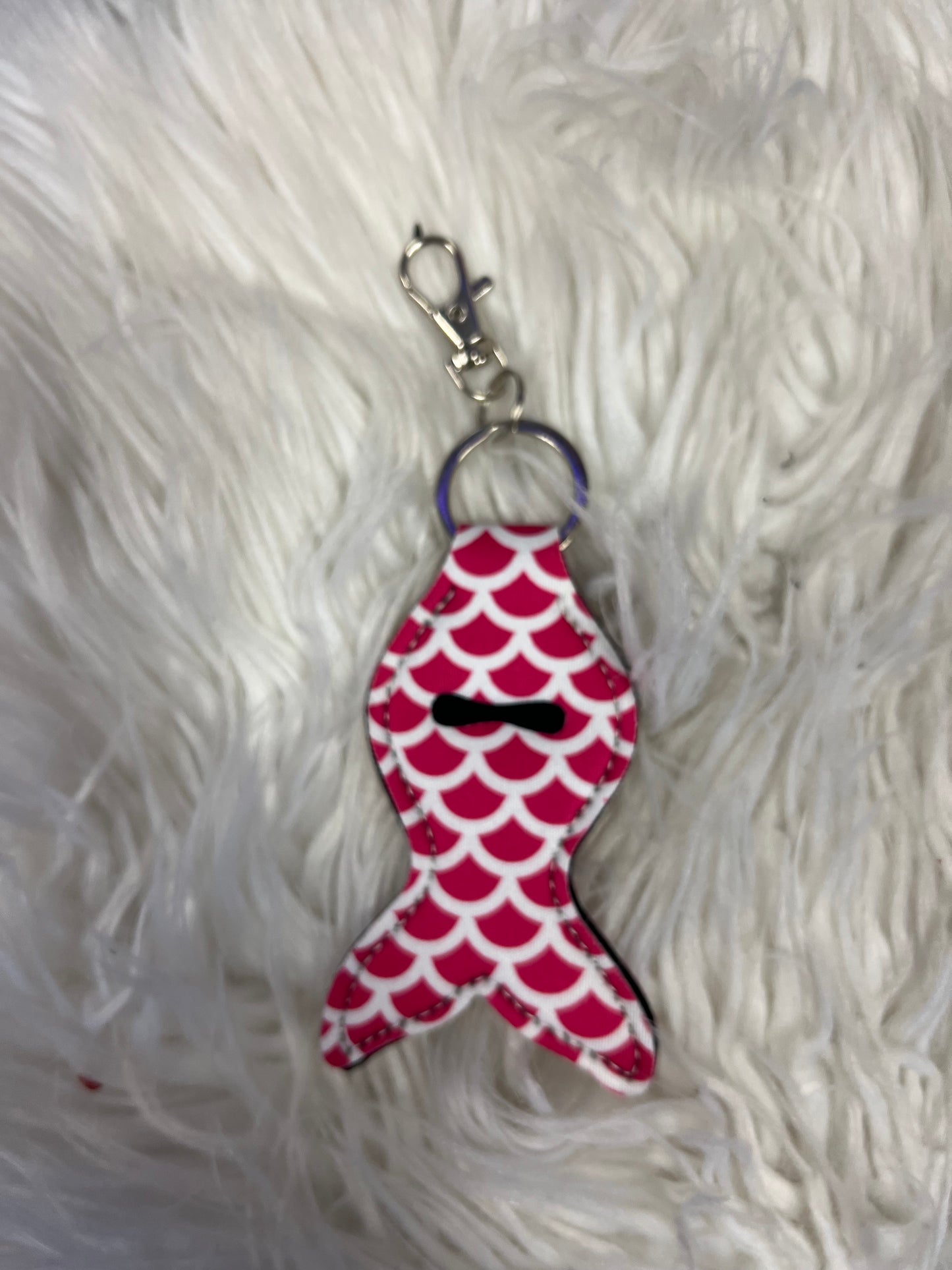 New Chapstick keychain holder pink