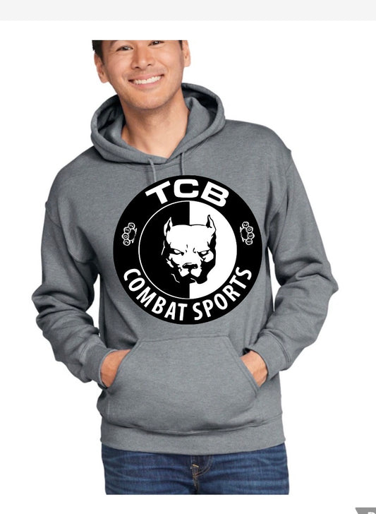 Graphite gray TCB unisex Gilden adult hoodie