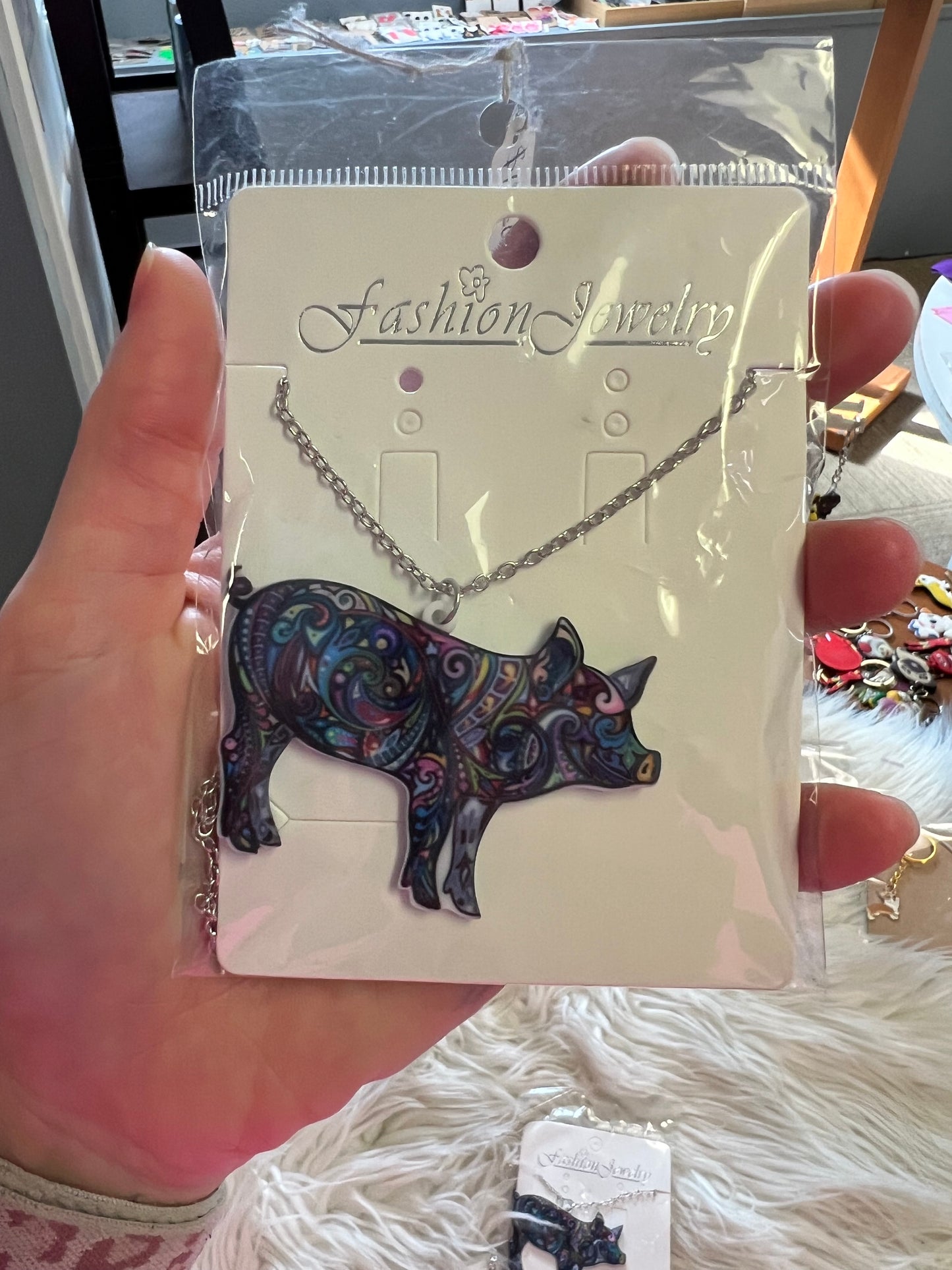 New  necklace pig