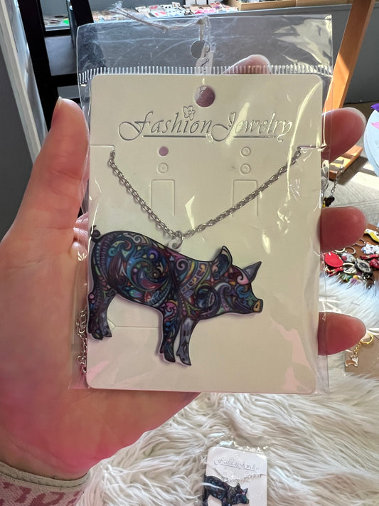 New  necklace pig