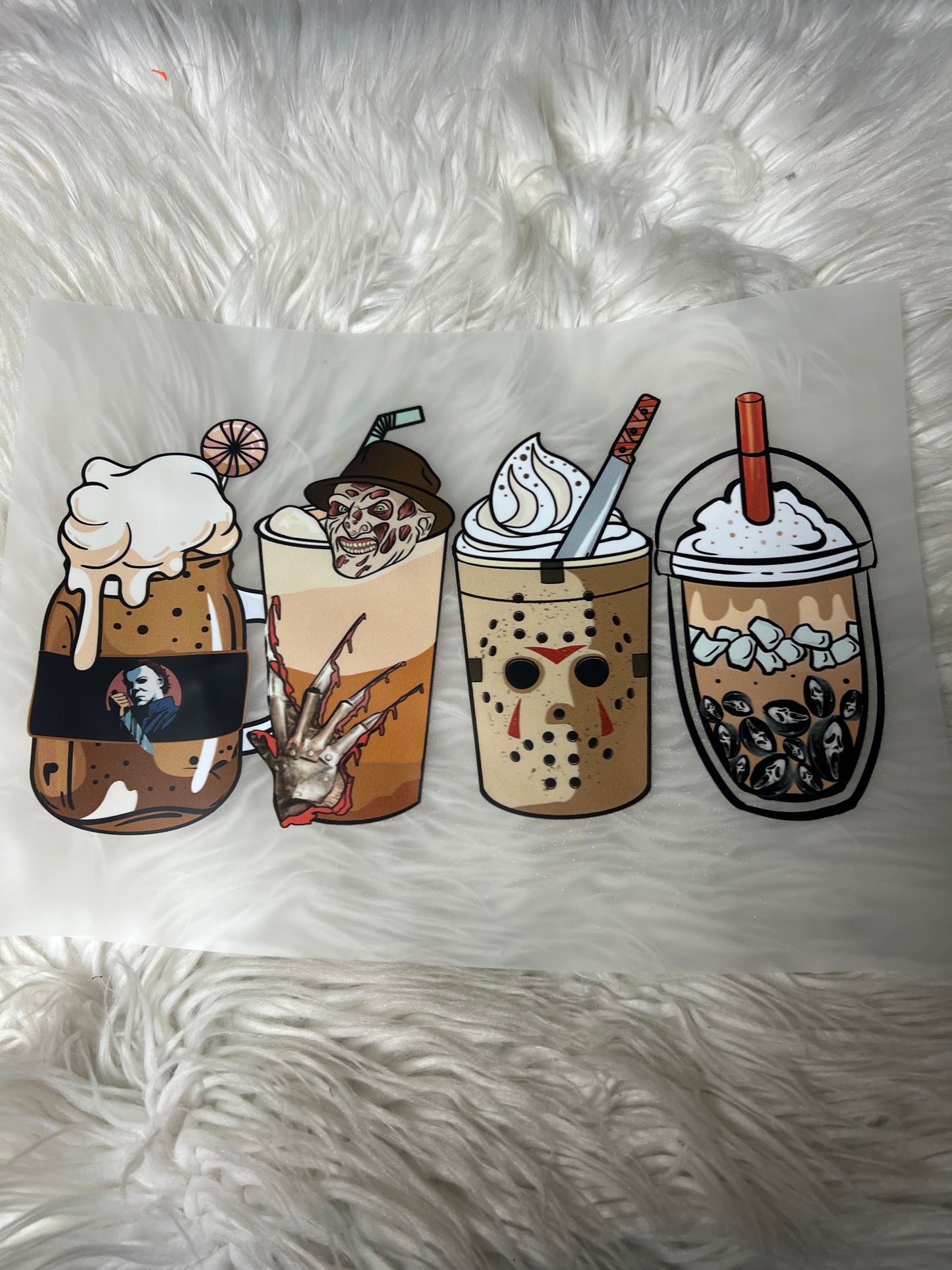 New DTF scary Halloween coffee