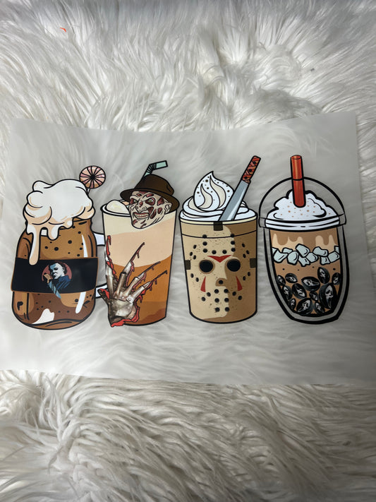 New DTF scary Halloween coffee