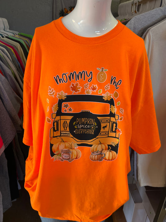 Mommy and me. New unisex T-shirt 4x4 pumpkin spice. Mommy and me.