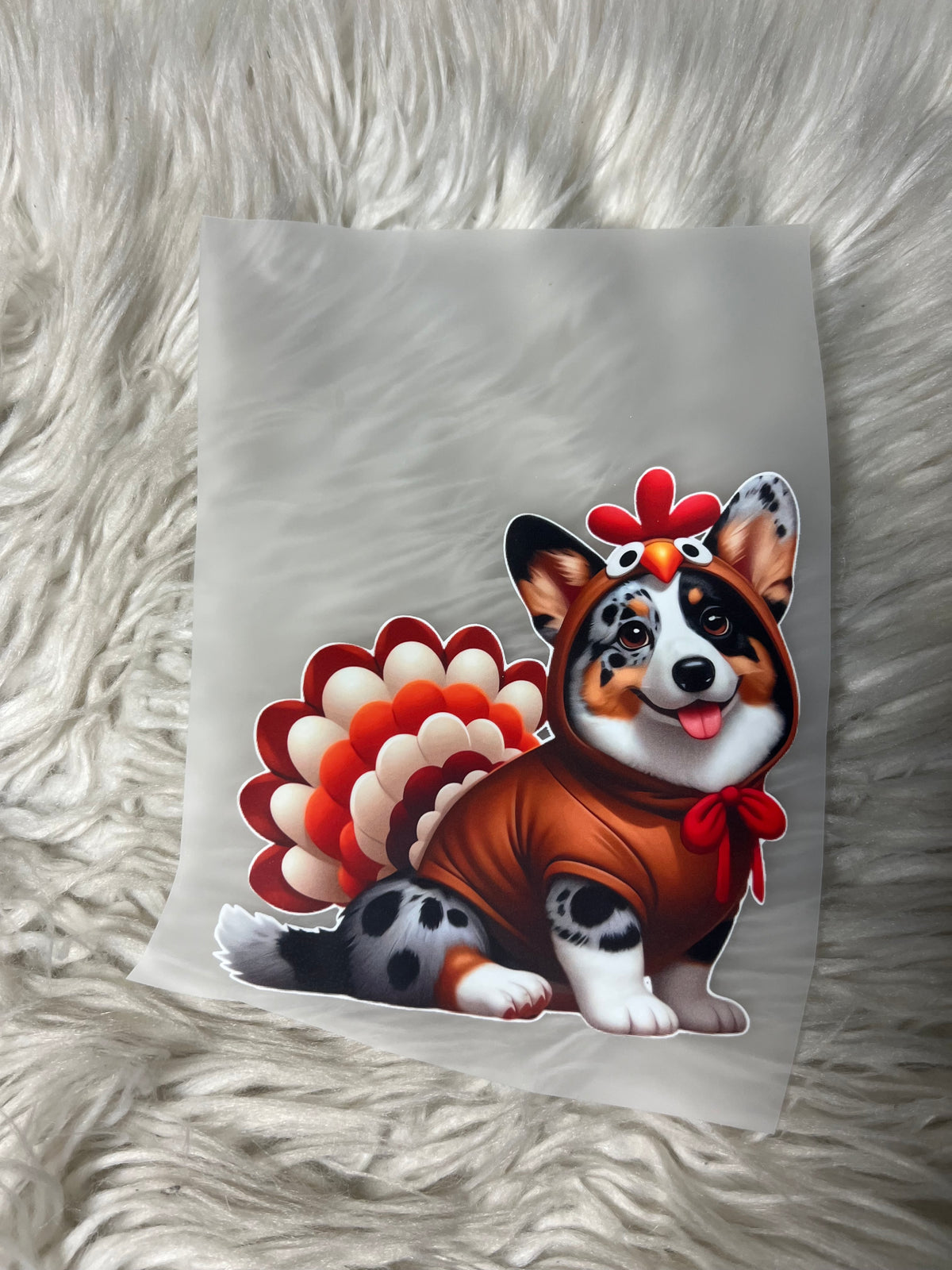 New DTF fall thanksgiving corgi