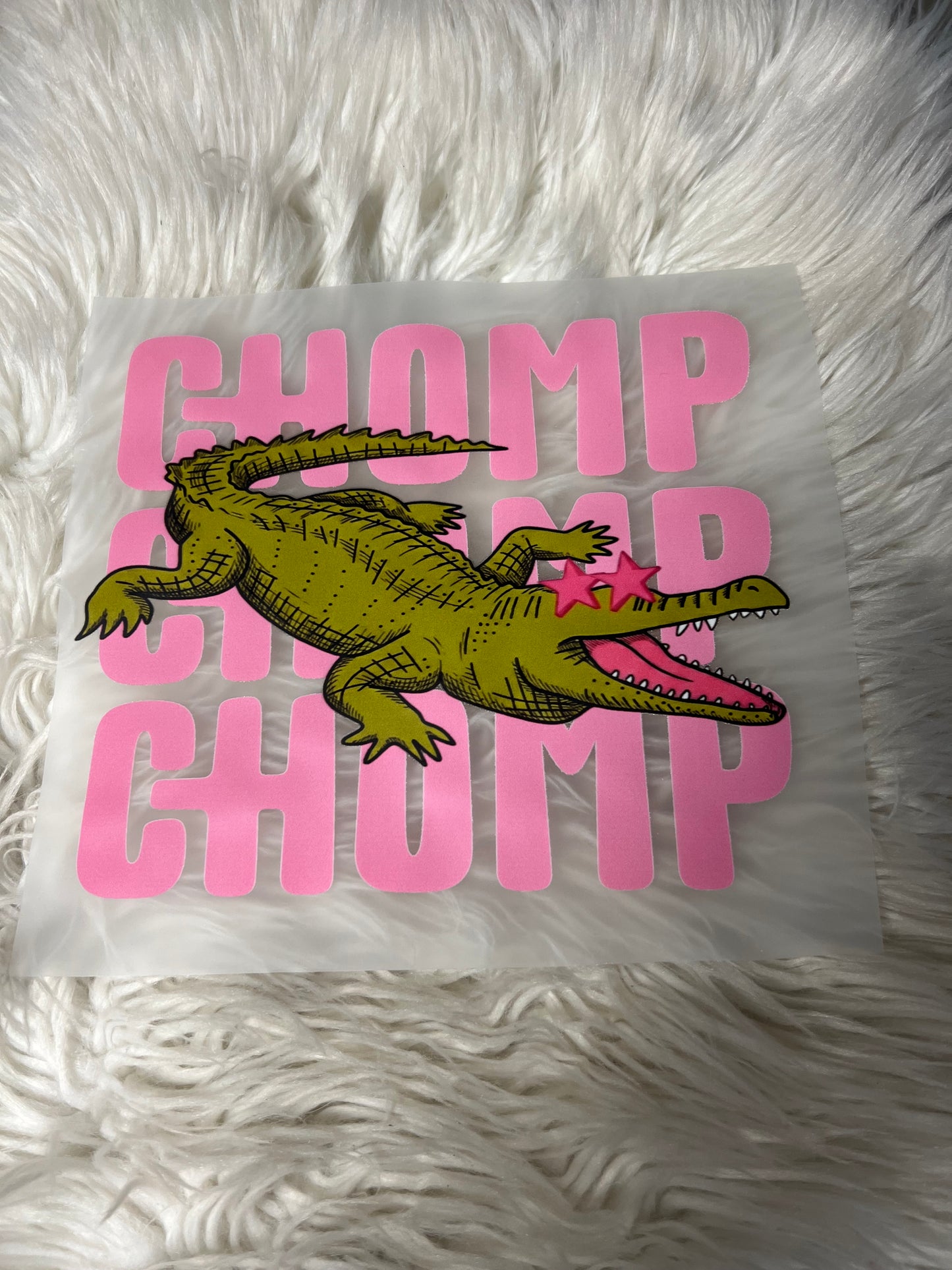 New DTF chop chop, chop gator pink 