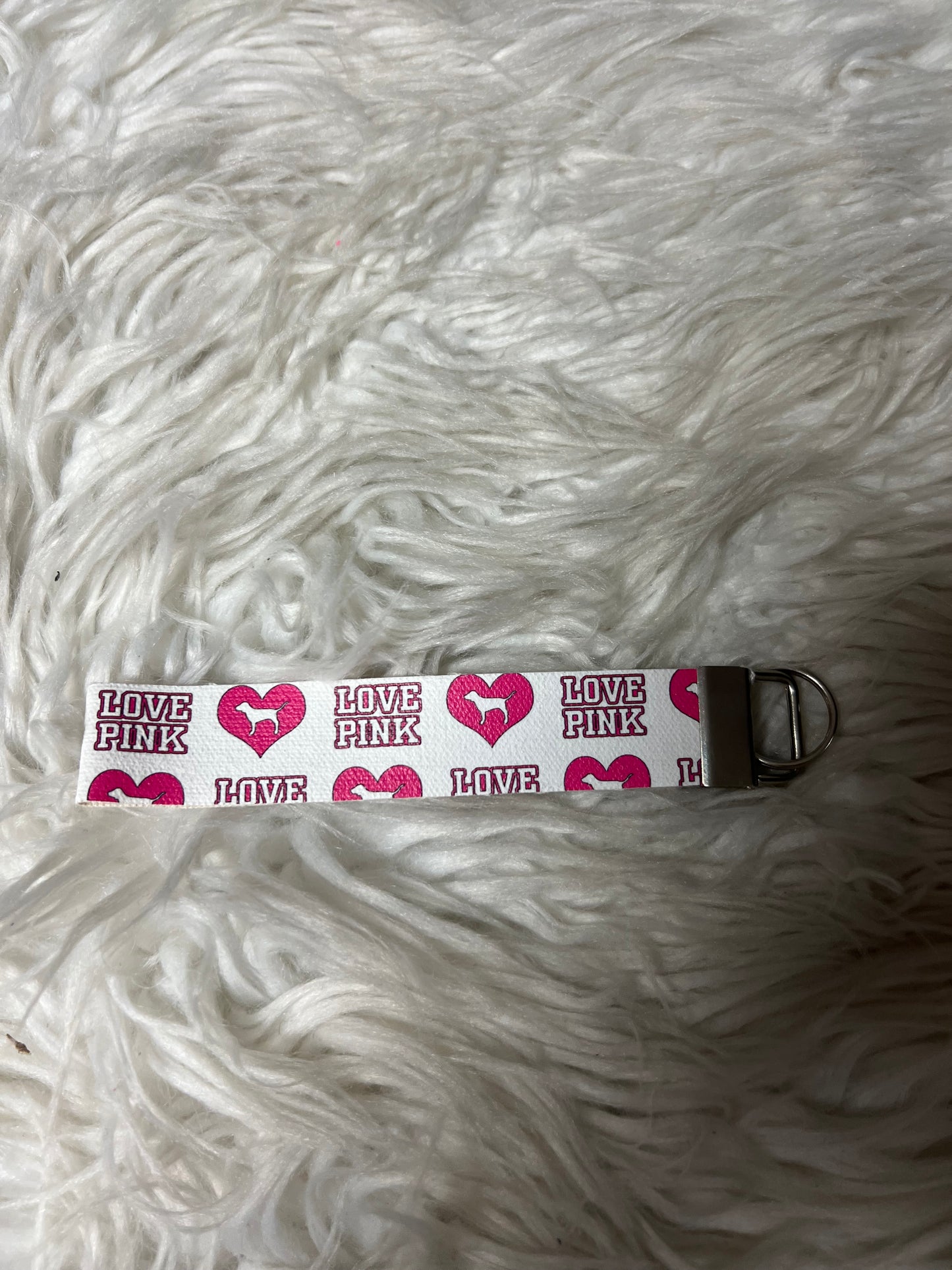 New keychain wristlet pink
