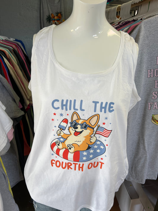 new ladies Razorback tank T-shirt USA corgi