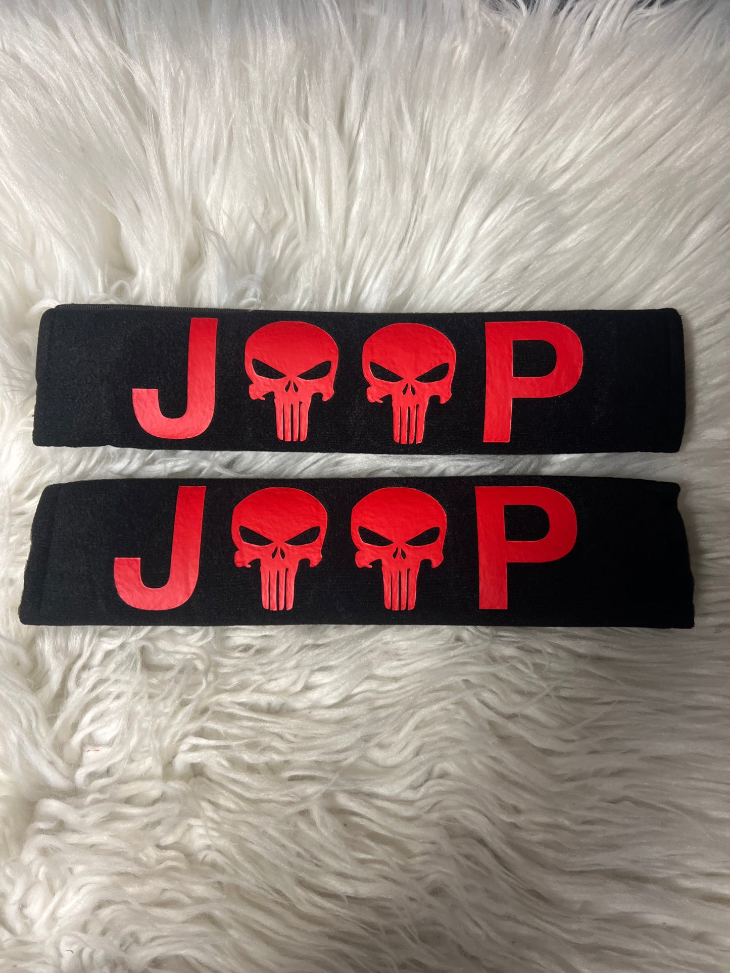 New seatbelt covers red