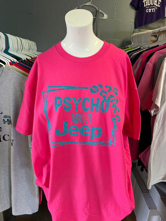 New Gilden unisex shirt hot pink blue glitter