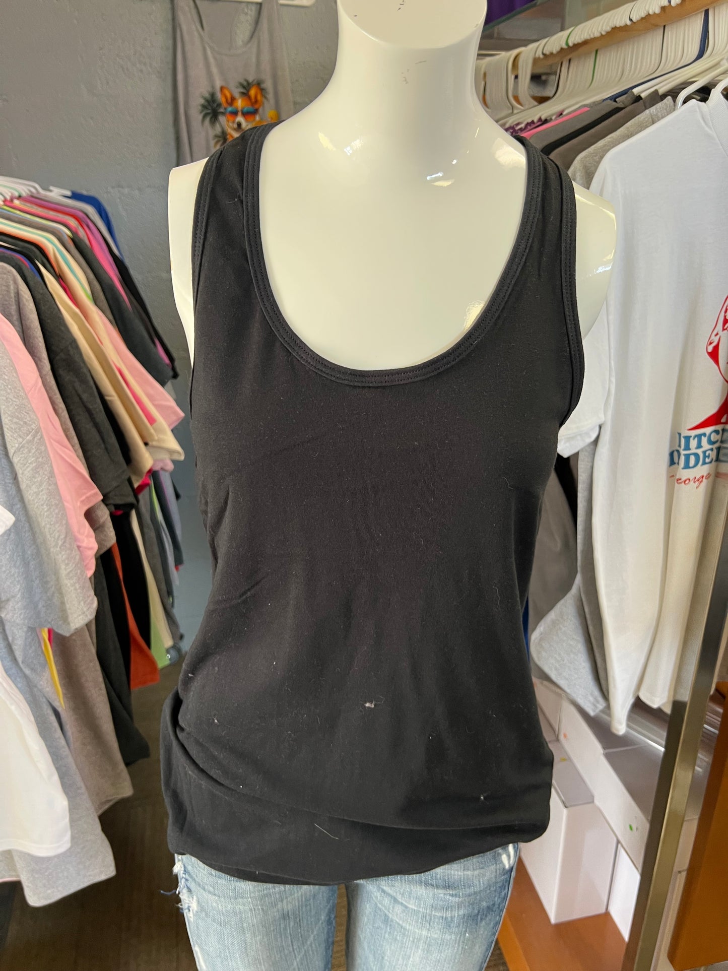 new ladies next level brand Razorback tank T-shirt USA corgi