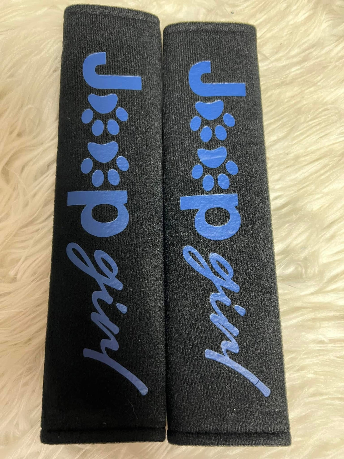 New seatbelt covers blue