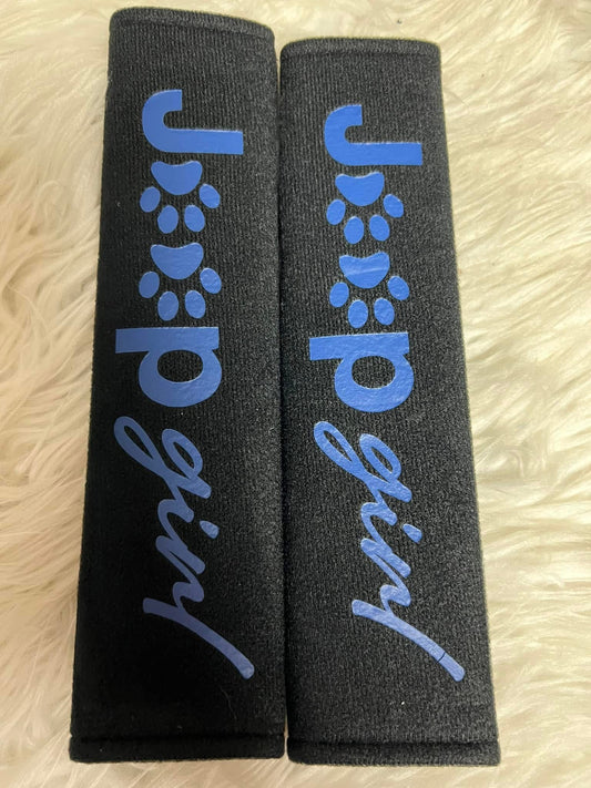 New seatbelt covers blue