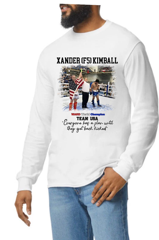 Xander Kimball unisex Gilden adult long sleeve T-shirts