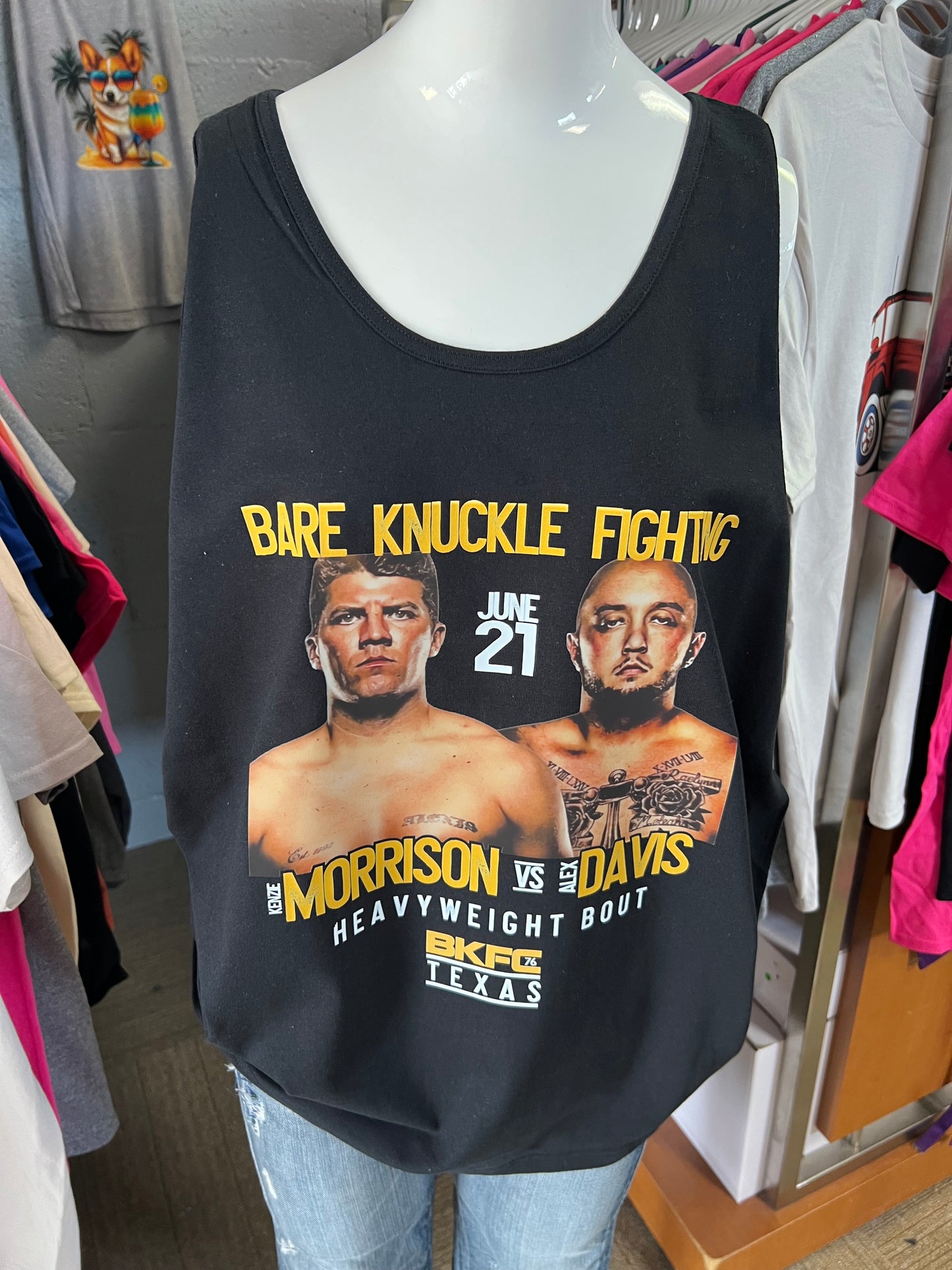 Kenzie Morrison debut men’s tank top Gilden debut