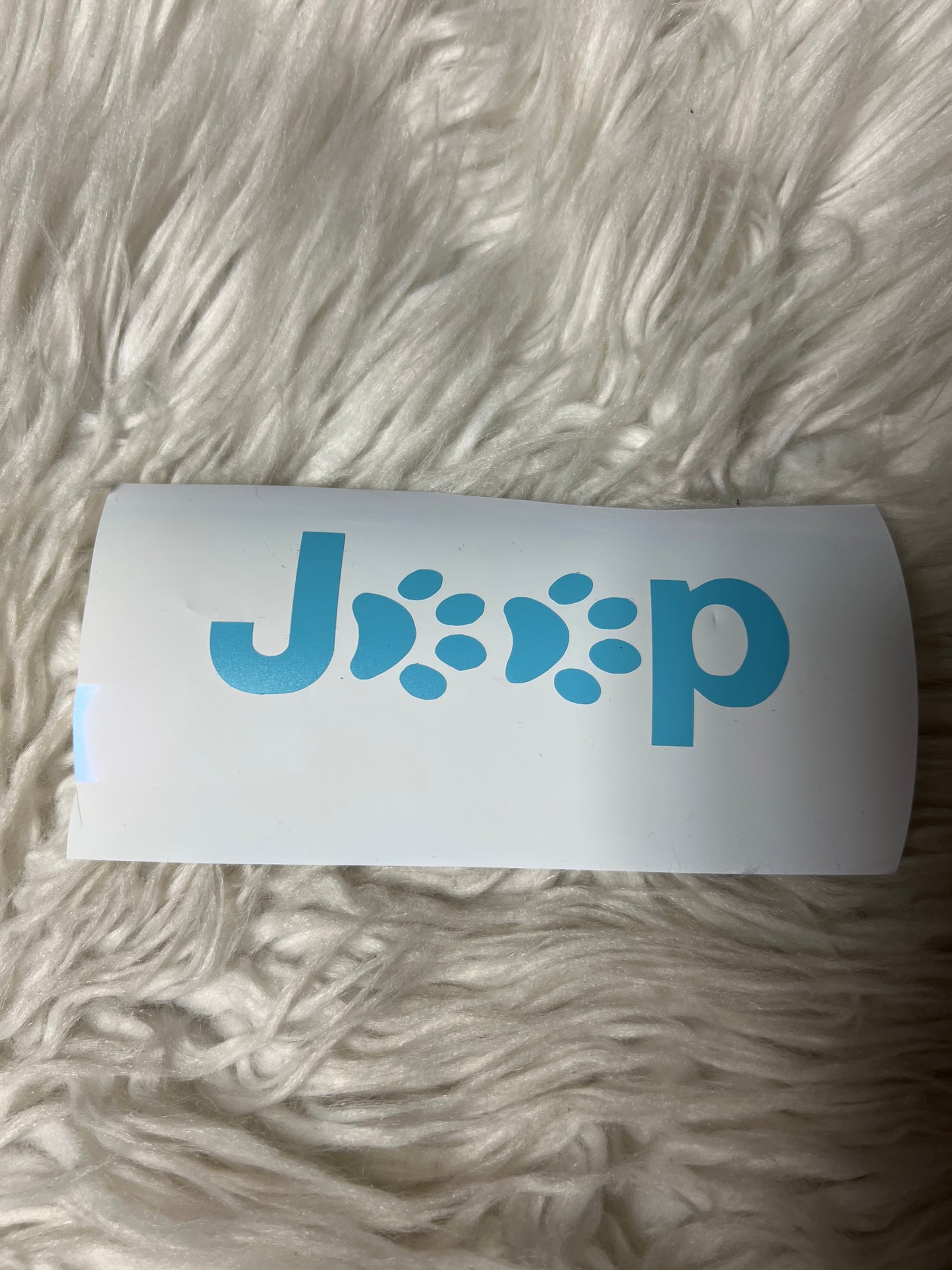 Paw print car vehicle decal light blue