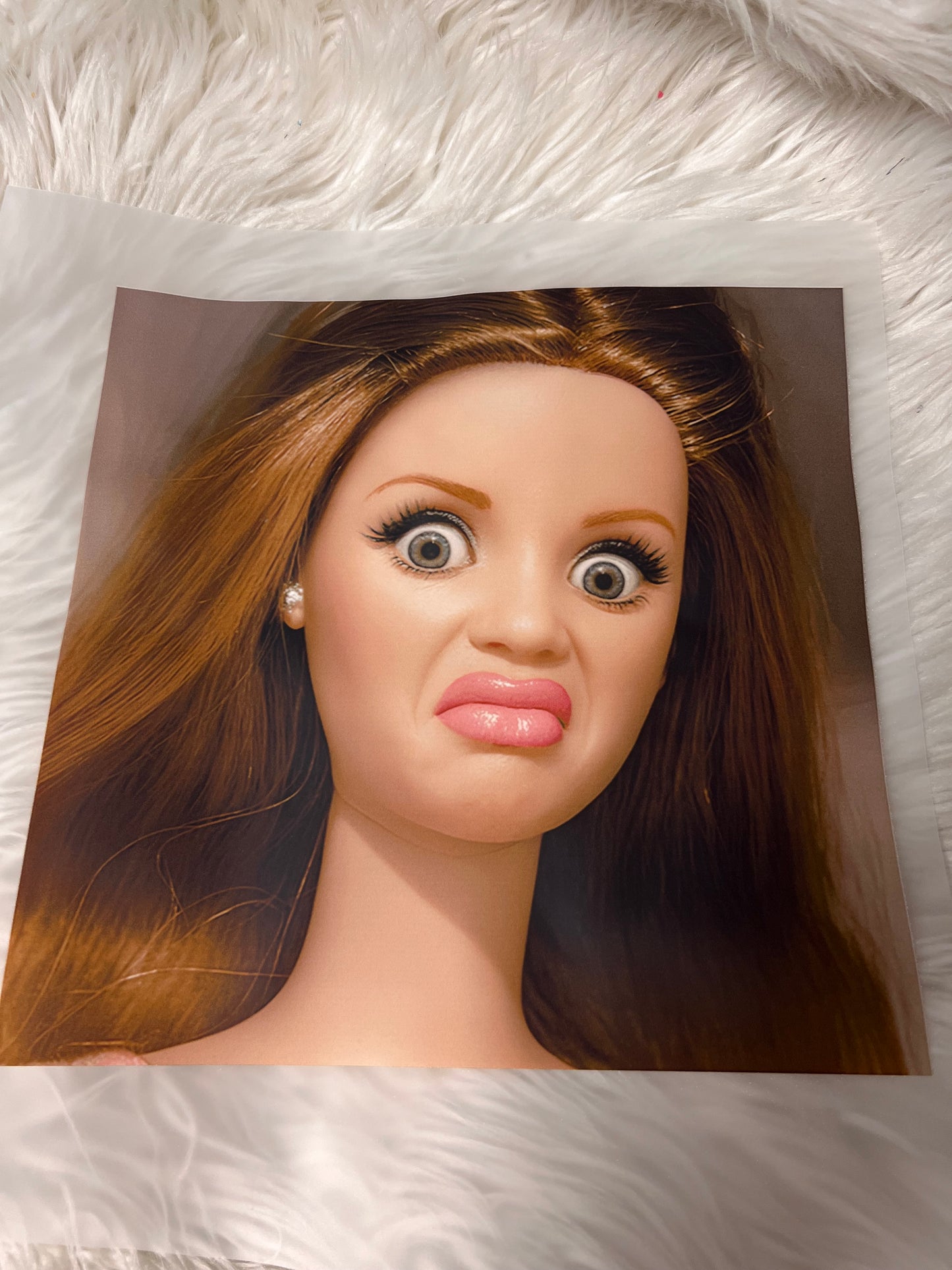New DTF funny Barbie face 