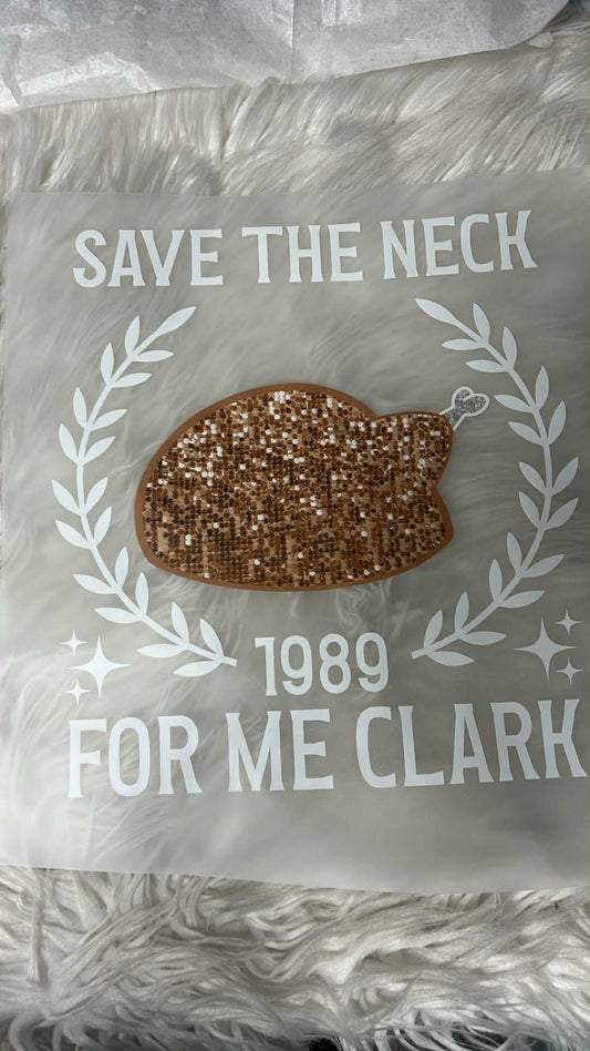 New DTF Christmas save the neck turkey 