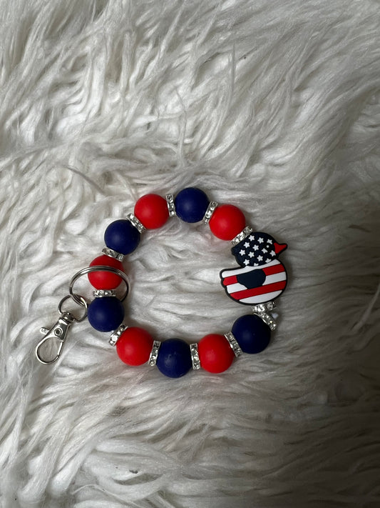 New keychain bracelet American flag duck