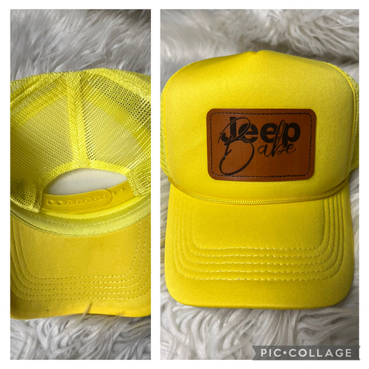 New  yellow 4 x 4 hat