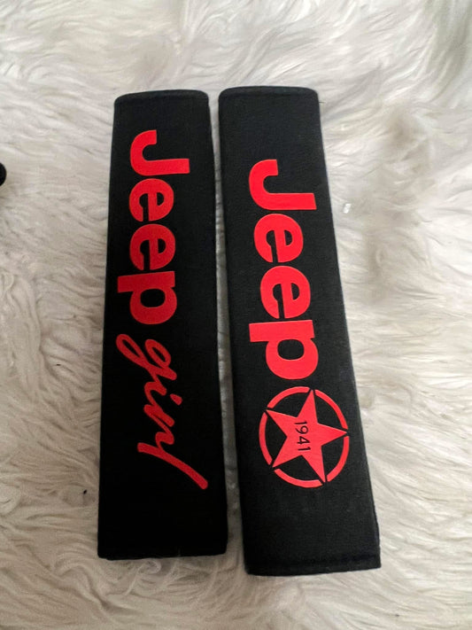 New seatbelt covers red