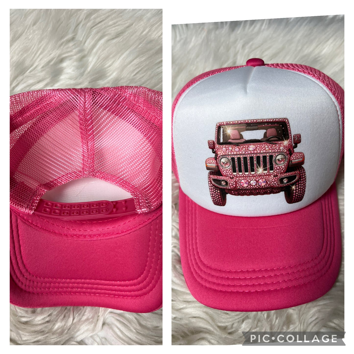 New hat hot pink , 4 x 4