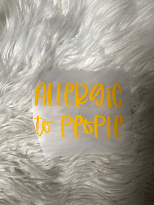 New car decal  allergic to people