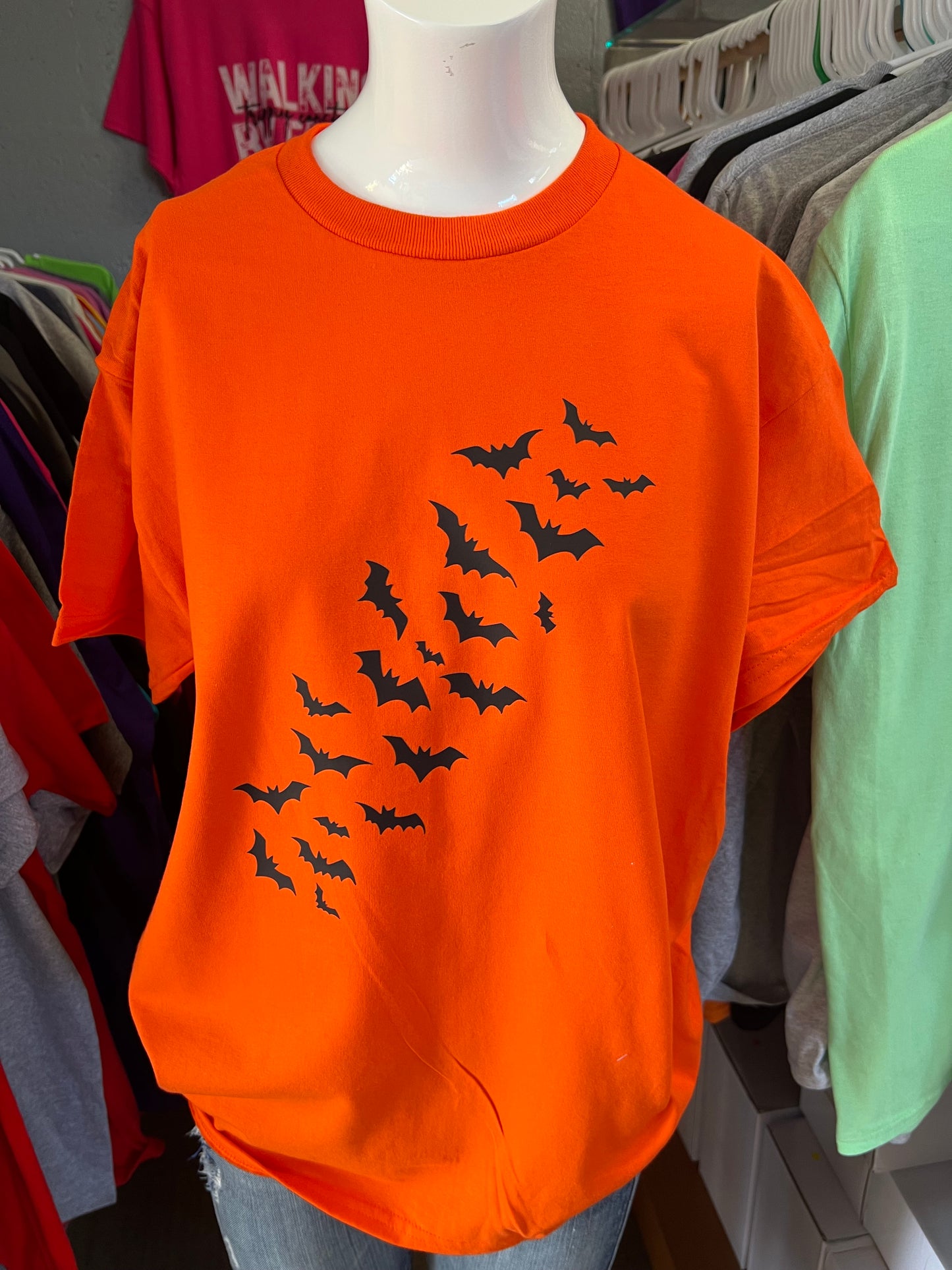 New  unisex T-shirt bat Halloween