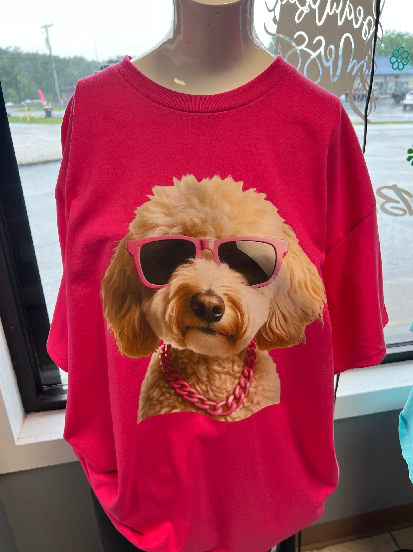 New unisex hot pink poodle/doodle 