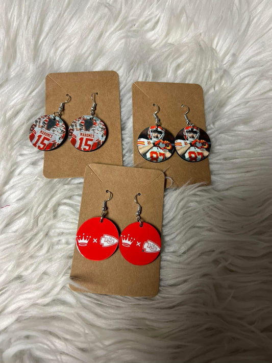 New football style earrings
