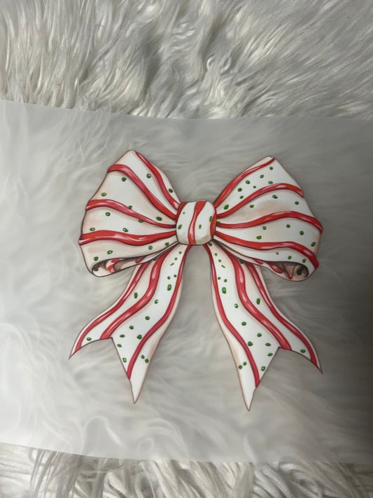 New DTF Christmas cake bow
