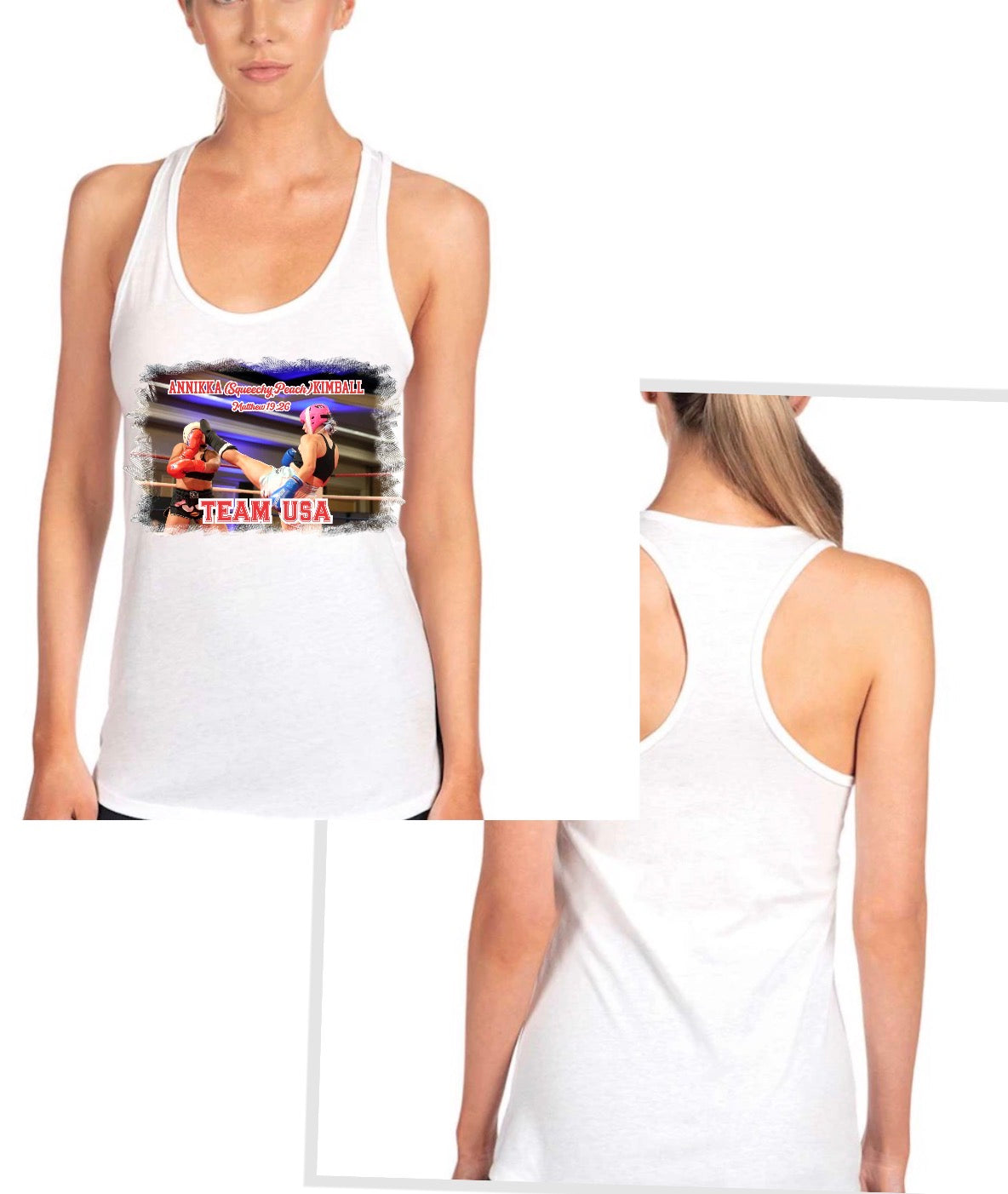 ladies next level brand Razorback tank