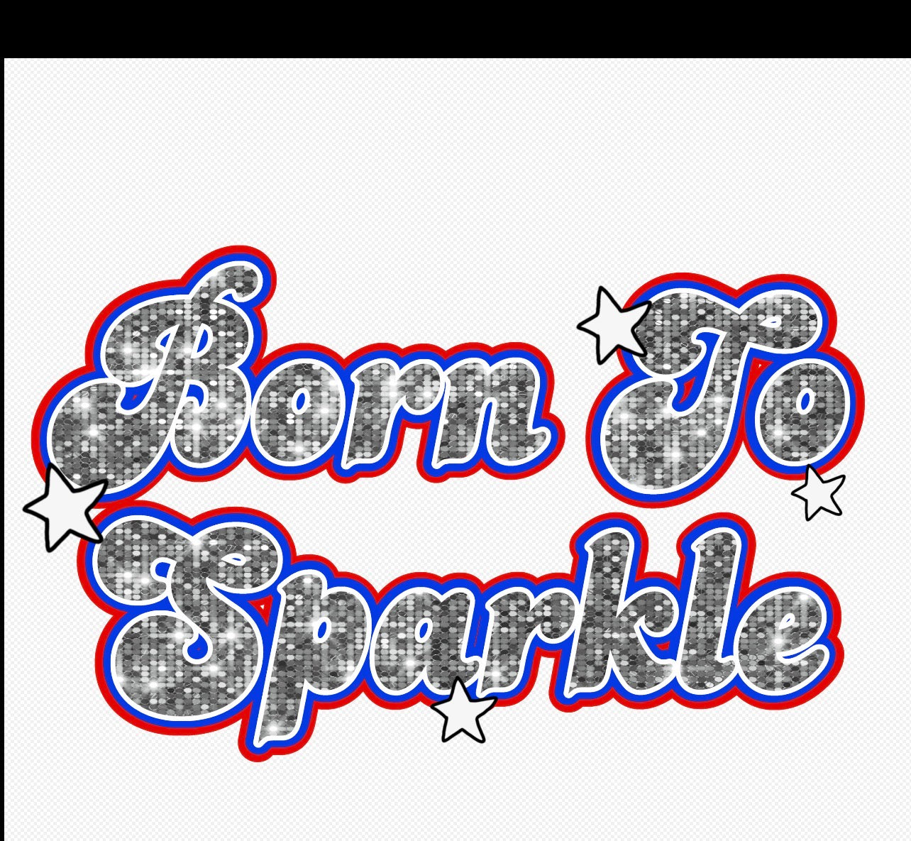 New DTF USA patriotic born to sparkle