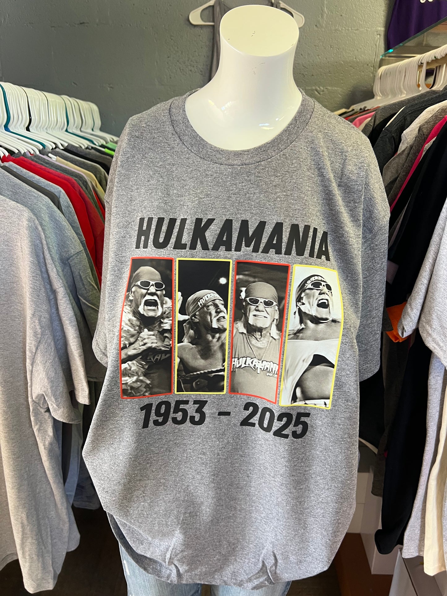 New unisex T-shirt hulkmania Hulk Hogan memory