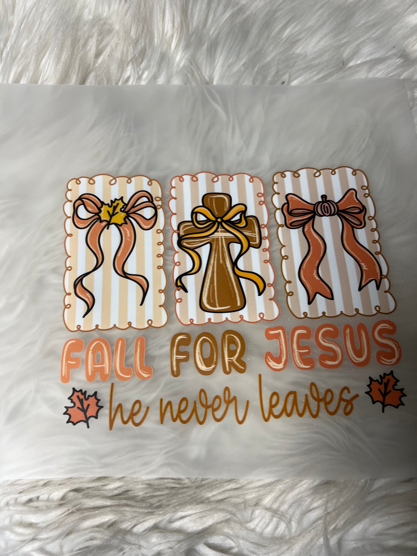 New DTF fall leaves Jesus