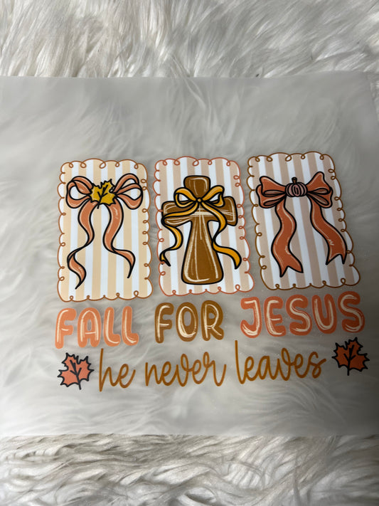 New DTF fall leaves Jesus