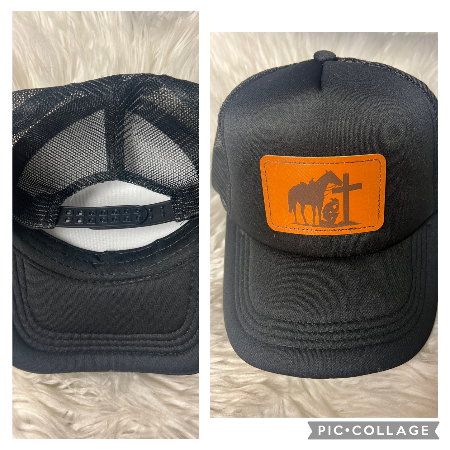 New hat praying cowboy black