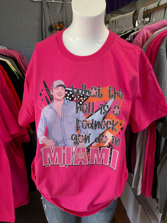 Brand new unisex T-shirt hot pink country
