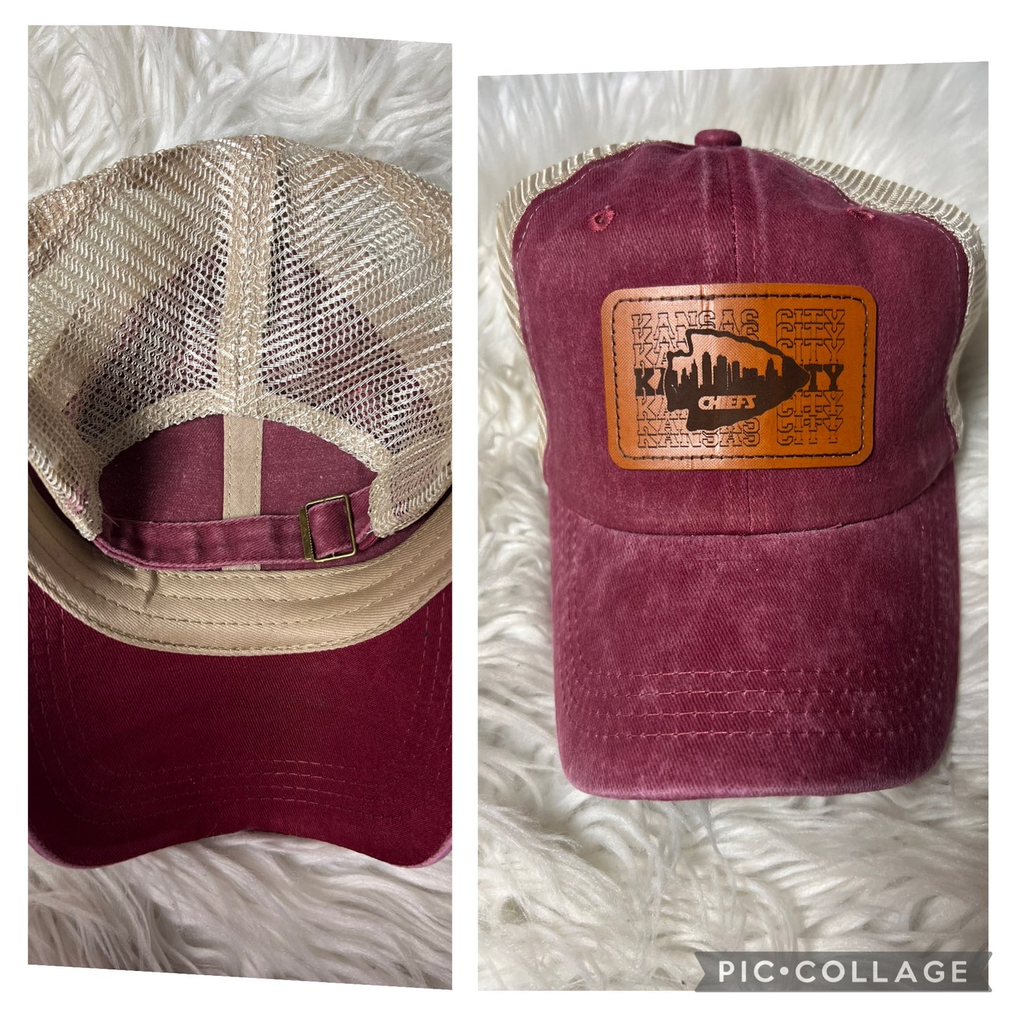 Brand new laser engrave patch hat distress