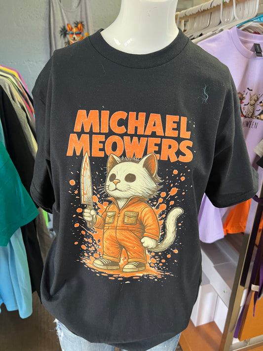 New  unisex T-shirt scary Halloween cat