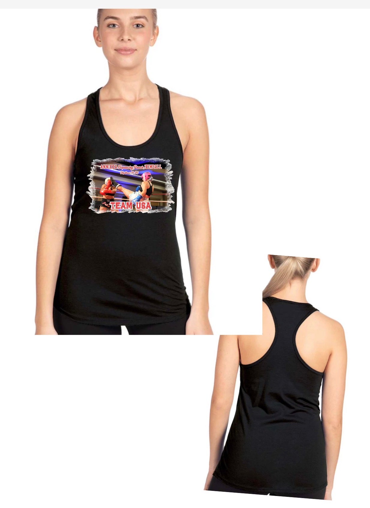 ladies next level brand Razorback tank