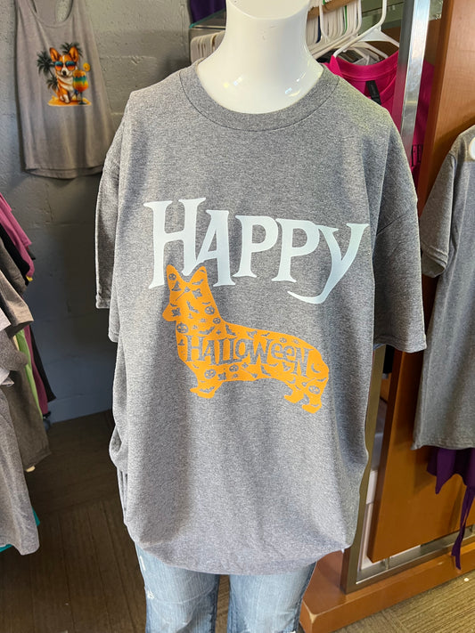 New  unisex T-shirt corgi Halloween
